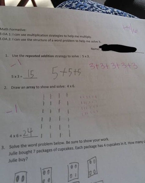 美小学生因用不同算法得出正确答案仍被老师扣